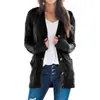Otoño e invierno 2024 Nuevo cárdigan abrigo casual para mujer Amazon estilo europeo y americano color liso cárdigan suéter con botón de torsión