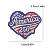 Patch Bordado Temático Americano Dia da Independência Edição 250º Aniversário Bandeira Águia Glitter Patch Termocolante