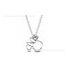 Collar de Plata Esterlina S925 Pangadora Moda Estilo Elegante Serie Perla Cadena Clavícula DIY Collar de Mujer