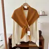 Novo Xale Cruzado de Lã Monocromático Outono/Inverno 2025 Lenço Versátil Feminino Lenço Quente de Inverno