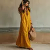 Amazon Transfronterizo 2026 Verano Nuevo Estilo Europeo y Americano Elegante Hombros Descubiertos Bohemio Vacaciones Vestido Camisa Holgado