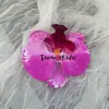 Cabeça de Flor de Orquídea Phalaenopsis Artificial, Textura de Película Impressa em 3D, Buquê Exquisito para Decoração de Casamento e Lembrança