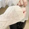 [Especial] Moda Coreana para Mujer Tallas Grandes Otoño Temprano 2026 Top de Punto Crochet Lentejuelas Cuello U Pequeño 1040