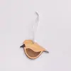 Conjunto de Três Peças de Enfeites de Pássaro de Madeira com Bloqueio de Cores Criativas Transfronteiriços Decoração de Casa Pingentes Enfeites de Presente de Feriado
