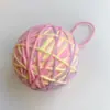 Decorações Coloridas para Atmosfera Festiva, Bolas de Lã, Decorações de Natal, Buquês de Desenho Animado, Bolas Enroladas com Lã, Vitrines e Arranjos de Cena