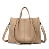 Bolsa Tote Simples de Couro Macio para Mulheres, Pasta para o Trabalho e o Dia a Dia, Alça Larga para Ombro, Grande Capacidade, Bolsa Versátil de Ombro Único ou Transversal