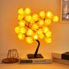 Lámpara con Forma de Árbol, Lámpara Bonsái, Lámpara de Mesa Decorativa, Luz de Noche LED, Flor de Rosa, Flor de Ciruelo, Lámpara de Hoja de Arce, Iluminación Continua, Protección Ocular