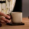 Taza de café estilo japonés para dropshipping, taza de arcilla para espresso, taza de té de cerámica hecha a mano, taza casera personalizada de cerámica rústica