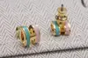 25 Nuevos Modelos Collar H Mini Pop Doble Color Au750 con Acabado de Esmalte de Alta Gama, Aretes Mini H Doble Color y Cadena para Clavícula