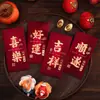 Nuevo Sobre Rojo Personalizado Creativo de Tapa Dura Esmerilado con Estampado Dorado para el Año Nuevo, Bolsita de Sobres Rojos de la Suerte al por Mayor