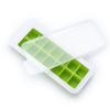 Molde creativo para hielos, bandeja de hielo de silicona de rejilla cuadrada, hielera verde, molde para hielo de 14 rejillas con tapa