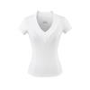 Camiseta de manga corta con hombros descubiertos y cuello en V de color sólido estilo Spice Girl americano, puro deseo, corta, elástica, ajustada, adelgazante, para mujer, verano, producto nuevo