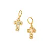 Diseño de Moda Coreano Pendientes Huecos de Corazón para Mujer Celebridad de Internet Temperamento Patrón Retro Pendientes de Cruz Accesorios para Orejas
