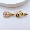 Conector de Pulsera y Collar de Mariposa Zirconia Chapado en Oro Cobre Microincrustado Cierre de Broche Cierre de Extremo Perla Accesorios de Joyería Hechos a Mano para DIY