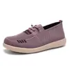 Sapatos de Malha com Letras de Novo Estilo Simples Transfronteiriços para Mulheres, Sapatos Casuais Leves para Uso Externo com Solado Macio, Sapatos Diários para o Dia a Dia da Mãe