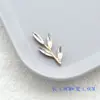 Ramas de Pedrería de Aleación, Hojas, Accesorios de Plantas, Accesorios para el Cabello Hechos a Mano para Bricolaje, Tocados, Broches, Pasadores, Decoración de Material para Cuerda de Cabello