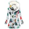 Nuevo abrigo de trench para mujer 2023 invierno engrosado imitación cordero estilo europeo y americano árbol de Navidad venta caliente transfronteriza con capucha al por mayor