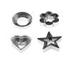 Molde para Galletas de Acero Inoxidable Geométrico Redondo Amor Flor de Ciruelo Juego de Cinco Piezas Masa para Empanadillas Anillo para Mousse Juego para Hornear