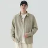 Camisa de Manga Larga para Hombre 2026 Otoño Nueva Bordada Cuello Camisero Suelta Versátil Casual Tendencia Chaqueta Al por Mayor