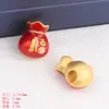 Colgante de aleación de zinc estilo chino de tortuga dorada, pez koi de oro antiguo, futuro como brocado, accesorios de la marca Lucky, hechos a mano con cuentas DIY