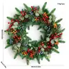 Corona de Navidad de 50 cm Decoraciones Navideñas Enredadera de Navidad de 2.7 m Decoración de Puerta Colgante de Puerta Colgante de Pared Círculo de Navidad de 60 cm