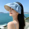 Sombrero gorra con visera para protección solar en ciclismo al aire libre para mujer, ala ancha, sombrero diadema solar para viajes, sombrero solar casual para exteriores, moderno