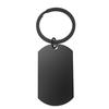 Llavero de metal de acero inoxidable con placa de identificación para perro grabada de marca militar personalizada, con contenido DIY.