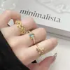 Anillo Versátil Ajustable de Ala de Piedra Preciosa Vintage con Diamante Brillante y Circonita Anillo de Mujer de Lujo Ligero de Gama Alta de Nicho