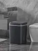 Lixeira Inteligente Touchless de 14L com Tampa, Lixeira Branca, Lixeira com Sensor a Pilha para Banheiro, Cozinha, Quarto e Escritório