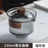Tigela de Vidro Japonesa com Tampa Xícara de Chá Doméstica Tamanho Grande Antiescaldante Tigela para Preparo de Chá Três Talentos com Tampa Bule com Pegador de Uma Mão Conjunto de Chá Kung Fu