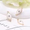 Venta al por mayor de fábrica Collar con colgante Ojo de Diablo Blanco Perlado Accesorios de Joyería con Cuentas de Ojo con Agujero para Pulseras