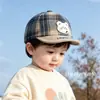 Gorro de Bebé Primavera y Otoño Lindo Osito Borde Suave Gorra Plana Cuadros Retro Bebé Infantil Bebé Informal Gorra de Béisbol