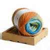 Venta al por mayor Hilo de Lana Hui Cai Hilo Islandés DIY Crochet Hecho a Mano Suéter Chal Hilo Sección Larga Teñido Color Degradado Hilo de Lana Islandés
