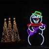 Espectáculo de luces LED, luces de estilo de molino de viento con muñeco de nieve para exteriores, diseño de fiesta de luces, escena nocturna, diseño brillante