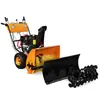 Varredor de Neve Empurrado à Mão, Equipamento de Remoção de Neve, Varredor de Neve Três em Um, Varredor de Neve Empurrado à Mão Tipo Escova para Estradas de Inverno