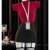 Lencería de Oficina Sexy Pura para Mujer Madura Uniforme de Juego de Rol Conjunto de Falda Ajustada a la Cadera de Secretaria 1677