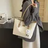 Bolso tote minimalista de gran capacidad estilo coreano para mujer, nueva colección 2026, con diseño color-blocking, casual, adecuado para el trabajo y los desplazamientos, se puede llevar como bolso de hombro o de axila
