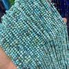 Cuentas pequeñas con ángulo de faceta de 3 mm, cuentas redondas Mimi de pino verde natural, cuentas de turquesa