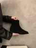 Botas de tornozelo de camurça com bico fino estilo coreano para mulheres, coleção nova e moderna primavera/outono 2026, design retrô, efeito emagrecedor e estilo fashion