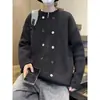 Cárdigan de punto holgado para hombre, estilo coreano, diseño de nicho, para otoño e invierno, con botones sueltos estilo americano