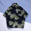 Verão Masculino Estampado plus size Camisa de manga curta Praia Quick-drying Camisa solta Havaí Praia Férias Suíte de Viagem