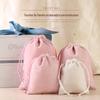 Simples Suave Flanela Cordão Bolso Rato Joia Flanela Bolsa com Cordão Wen Brincar Armazenamento Estojo de Lápis Atacado