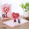 Tarjetas de San Valentín Personalizadas Directamente de Fábrica, Tarjetas Pop-Up 3D con Forma de Corazón, Manualidades de Papel, Exclusivamente para Suministro Transfronterizo
