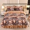 Conjunto de Quatro Peças de Veludo Leite de Inverno, Espessado e Quente, Conjunto de Quatro Peças Estilo Saia de Cama com Forro de Fleece, Capa de Edredom de Flanela, Conjunto de Três Peças para Estudantes