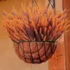 Cor de Outono 5 Pontas Lavanda Decoração Pastoral Artificial Planta Verde Buquê Artificial Planta Artificial Flor em Vaso Atacado