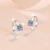 Brincos de Prata Esterlina S925 Transfronteiriços, Presilhas de Orelha Simples e Versáteis, Moda de Nicho Joias de Orelha Moissanite Fábrica Fonte Atacadista