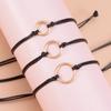 Pulsera tejida de círculo de metal transfronterizo de Amazon diseño original con tarjeta joyería hecha a mano Día de la Madre
