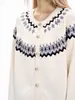 Retro Americano Gama Alta Cleanfit Fair Isle Tejido de Punto Tejido de Punto Otoño e Invierno Hombres y Mujeres Chaqueta de Commuter de Principios de Otoño Tendencia