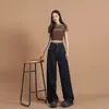 Naranja Infantil # Jeans Tencel de Pierna Ancha Antidecoloración para Mujer Verano Nuevo Estilo Suave Temperamento Relajado Versátil Pantalones Rectos