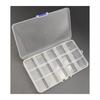 Fornecimento de fábrica 24 grade transparente PP caixa de plástico 15 grade 10 grade inserir caixa de peças destacáveis armazenamento e acabamento de componentes